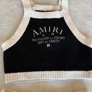 WOMEN'S AMIRI ARTS DISTRICT TANK & SHORTS SET PRE FALL 2024 COLLECTION NWT